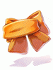 Costume Large Ribbon Muffler (Orange)
