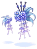 Costume Full Bloom Hairpin (Blue)