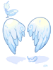Costume Cupid Wing Skyblue