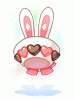 Costume Heart Chiffon Rabbit