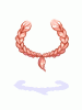 Costume Braid Half Up (Red)