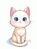 Costume White Cat On Shoulder