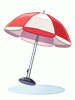 Costume Fluffy Red Parasol