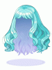 Costume Fluffy Semi-Long Hair(Turquoise)