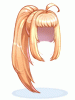 Costume Ponytail Hair (Yellow)