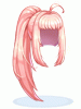 Costume Ponytail Hair (Pink)