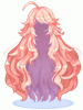Costume Wild Long Hair (Pink)