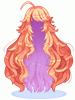 Costume Wild Long Hair (Red)
