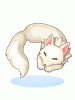 Costume Clingy White Fox