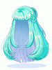 Costume: Teal Ranger Hair