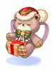 Costume Santa Teddy Bear Doll Bag