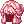 Costume Sleek Pink Half-Updo
