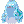 Costume Fluffy Semi-Long Hair(Turquoise)